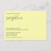 Buttergelb und Minimalistischer Empfang Begleitkarte (Vorderseite)