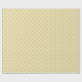 Buttergelb | White Polka Dot Wrapping Paper Geschenkpapier (Flach)