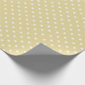 Buttergelb | White Polka Dot Wrapping Paper Geschenkpapier (Ecke)