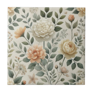 Buttergelbe Aquarell-Blumen-Fliesen für Frühling u Fliese