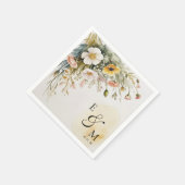 Buttergelbe Blumenhochzeitsserviette Serviette (Ecke)