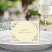 Buttergelbe Hochzeiten Platzkarten mit Wahlmöglich Tischnummer