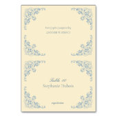 Buttergelbe Hochzeiten Platzkarten mit Wahlmöglich Tischnummer (Vorderseite)