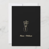 Buttergelbe Hochzeitsablaufprogramm Einladung (Rückseite)