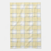 Buttergelbe Karierte Streifen Brautparty Geschirrtuch (Vertikal)