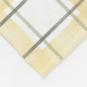 Buttergelbe Karierte Streifen Geburtstag Fleecedecke (Ecke)