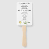 Buttergelbe Rose Blume Blumenzwiebelprogramm Fächer (Rückseite)