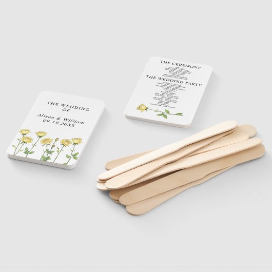 Buttergelbe Rose Blume Blumenzwiebelprogramm Fächer (Non-assembled)