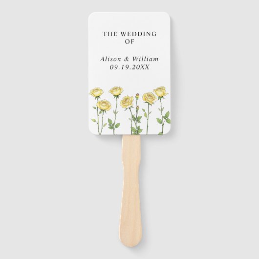 Buttergelbe Rose Blume Blumenzwiebelprogramm Fächer (Vorderseite)