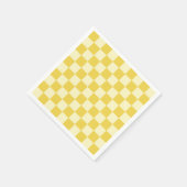 Buttergelbe Schachbrettmuster Serviette (Ecke)