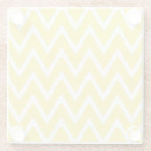 Buttergelbe südliche Hütte Chevrons Glasuntersetzer (Rückseite)