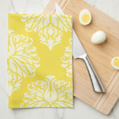 Buttergelbe Südliche Hütte Damaskus Geschirrtuch (Viertel Falte)