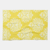 Buttergelbe Südliche Hütte Damaskus Geschirrtuch (Horizontal)