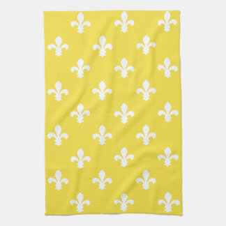 Buttergelbe südliche Hütte Fleur de Lys Geschirrtuch