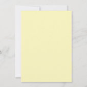Buttergelbe Typografie Minimalistische Hochzeit Einladung (Rückseite)