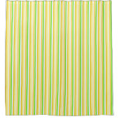 Buttergelbe weiche grüne Streifen Duschvorhang (Vorderseite)