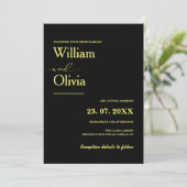 Buttergelbe Wildblume Hochzeit Einladung (Stehend Vorderseite)