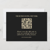 Buttergelbes Hochzeitsstift QR Foto Elegant Save The Date (Rückseite)