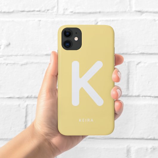 Buttergelbes Monogramm-Handyhülle Case-Mate iPhone Hülle