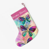 Buttering Weihnachts-Strumpf mit Ihrem eigenen Nam Kleiner Weihnachtsstrumpf (Rückseite (Hängend))