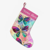 Buttering Weihnachts-Strumpf mit Ihrem eigenen Nam Kleiner Weihnachtsstrumpf (Vorderansicht (hängend))