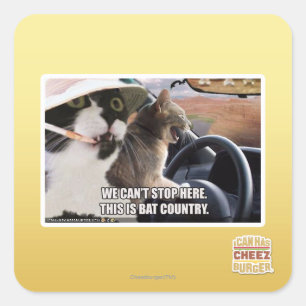 Butterland Quadratischer Aufkleber