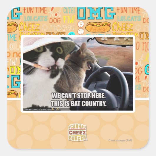 Butterland Quadratischer Aufkleber (Vorderseite)