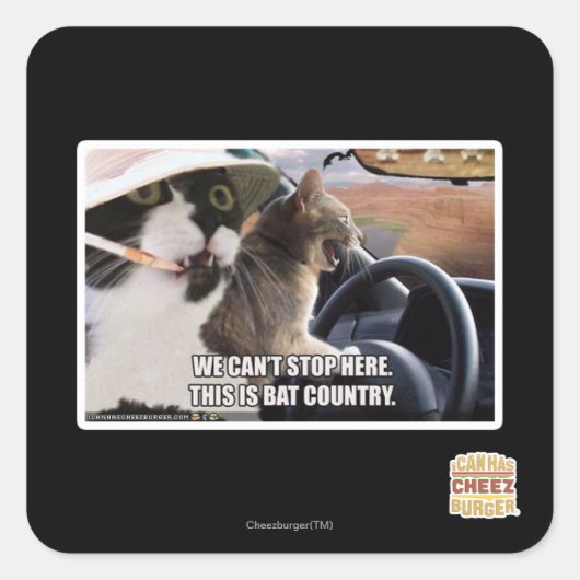 Butterland Quadratischer Aufkleber (Vorderseite)