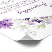 Butterlila Schnuller-Jagdspiel Poster (Ecke)