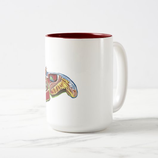 Butterly Art Zeichnend Zweifarbige Tasse (VorderseiteRechts)
