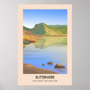 Buttermere Lake District Reiseposter Poster