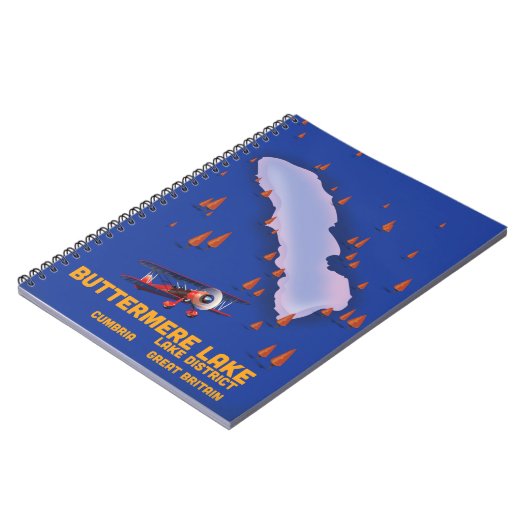 Buttermere Lake, Lake District Reiseplakat Notizblock (Linke Seite)