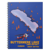 Buttermere Lake, Lake District Reiseplakat Notizblock (Vorderseite)