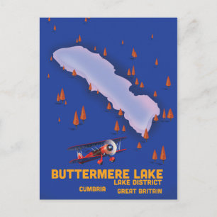 Buttermere Lake, Lake District Reiseplakat Postkarte