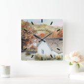 Buttermere Village, Lake District, England Quadratische Wanduhr (Zuhause)
