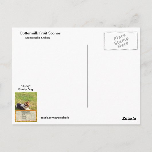 Buttermilch Fruchtsäfte Rezept Postkarte (Rückseite)