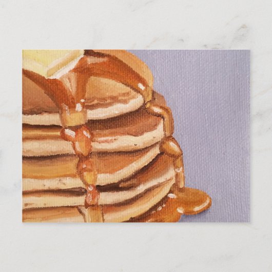 Buttermilch-Pfannkuchen Shortstack Postkarte (Vorderseite)