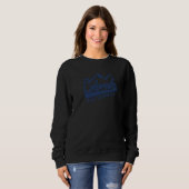 Buttermilch Retro Navy Blue Throwback Original Hin Sweatshirt (Vorne ganz)