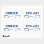 Buttermilch Rock Klettern Quickziehen Rechteckiger Aufkleber (Blatt)