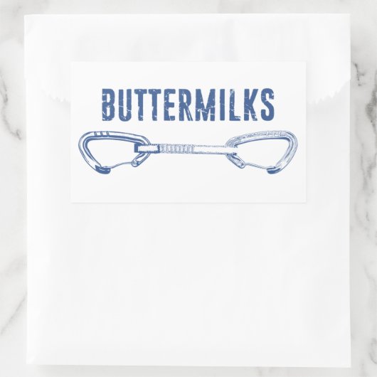 Buttermilch Rock Klettern Quickziehen Rechteckiger Aufkleber (Tasche)