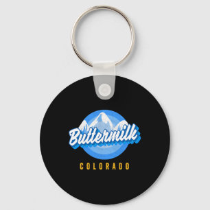Buttermilch Snowboarding Co Ski Colorado Mountain Schlüsselanhänger
