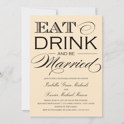 Buttermilch, Trinken| Probe Abendessen Einladung (Vorderseite)