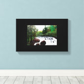 Buttermilchfälle in Schwarz Leinwanddruck (Insitu (Holzboden))