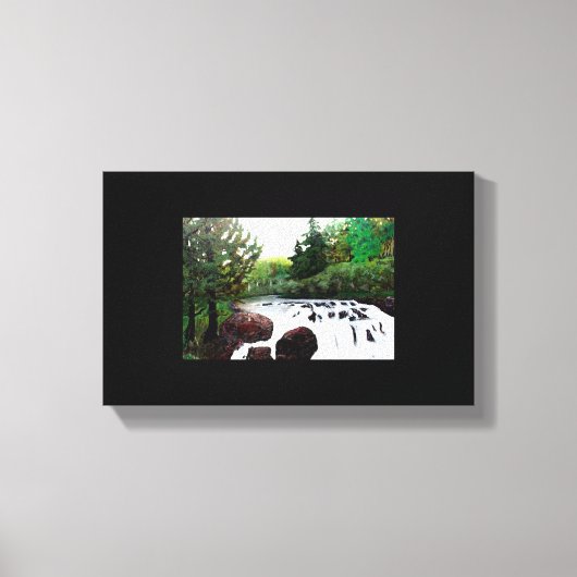 Buttermilchfälle in Schwarz Leinwanddruck (Vorderseite)