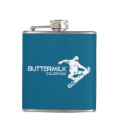 Buttermilk Colorado Snowboarder Flachmann (Vorderseite)