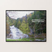 BUTTERMILK FALLS ITHACA NEW YORK JIGSAW PUZZLE (Horizontal)