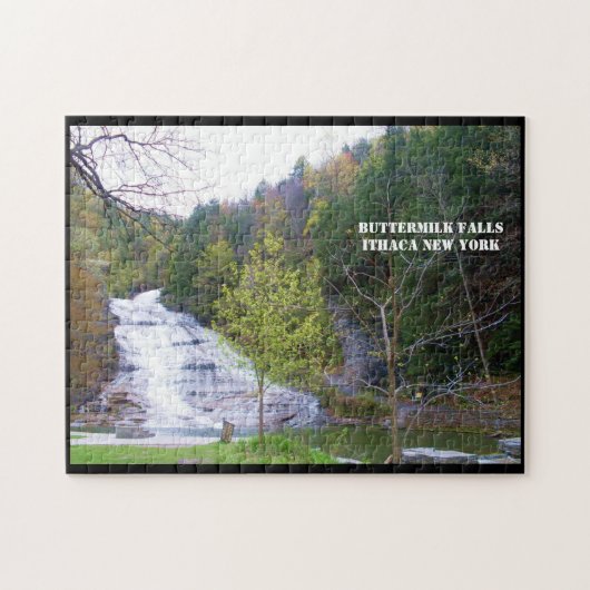 BUTTERMILK FALLS ITHACA NEW YORK JIGSAW PUZZLE (Horizontal)