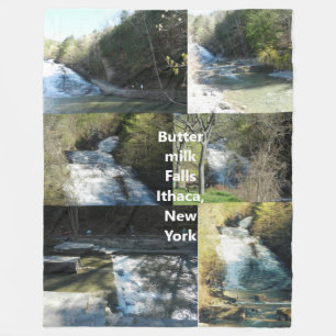 BUTTERMILK FALLS ITHACA NEW YORK werfen Fleecedecke