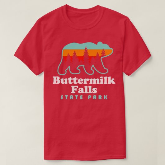 Buttermilk Falls Staat Park Ithaca New York Bear T-Shirt (Design vorne)