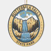 Buttermilk Falls Staat Park New York Abzeichen Keramik Ornament (Links)